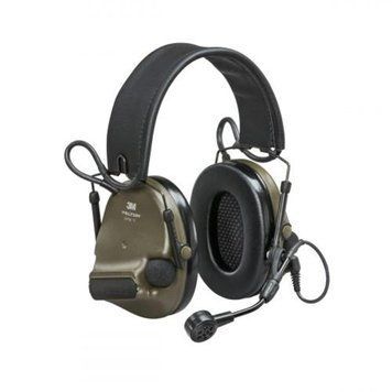 Активні тактичні навушники бездротові 3M PELTOR ComTac VI (MT20H682FB-38N), NIB, вертикальні з 1 аудіовиходом J11 (PELTOR) та мікрофоном MT20H682FB-38N фото