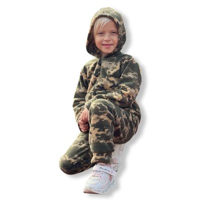 Зимовий флісовий костюм дитячий Піксель розмір (98 см) D-2 фото