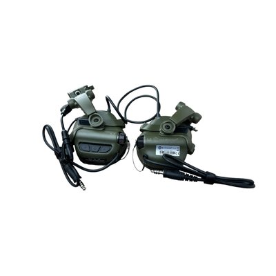 Активні захисні навушники Earmor M32X MARK3 Dual (FG) Olive Mil-Std EM-M32X-FG-MARK3-DL фото