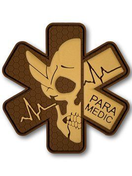 Patch (chevron) "Paramedic" coyote PVC 026-00082-K photo
