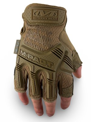 Тактичні безпалі рукавички MECHANIX M-PACT® Fingerless Койот Розмір M MFL-72-M фото