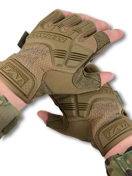 Тактичні безпалі рукавички MECHANIX M-PACT® Fingerless Койот Розмір M MFL-72-M фото