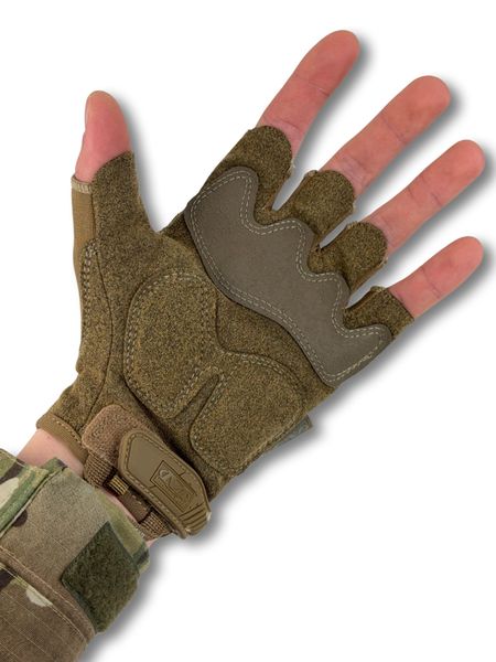 Тактичні безпалі рукавички MECHANIX M-PACT® Fingerless Койот Розмір M MFL-72-M фото