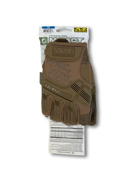 Тактичні безпалі рукавички MECHANIX M-PACT&reg; Fingerless Койот Розмір L MFL-72-L фото