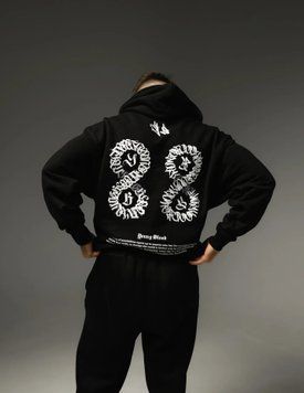 ETERNAL SCRIPT HOODIE BLACK S 130-00270-B фото