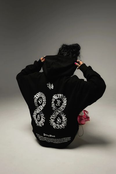 ETERNAL SCRIPT HOODIE BLACK S 130-00270-B фото ETERNAL SCRIPT HOODIE BLACK S 130-00270-B фото