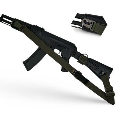 Ремінь збройовий одно/двоточковий з додатковим кріпленням RAGNAROK "TYR" carbine олива FK-04-2 фото