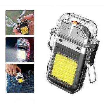 Waterproof Electronic Coil Lighter with LED Flashlight and USB Charging 079-00002-U photo