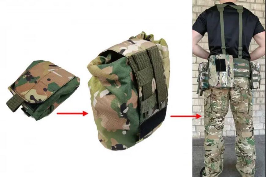 Підсумок для скидання магазинів мультикам (MOLLE, на тактичний пояс, розвантаження, РПС) 1409-3 фото