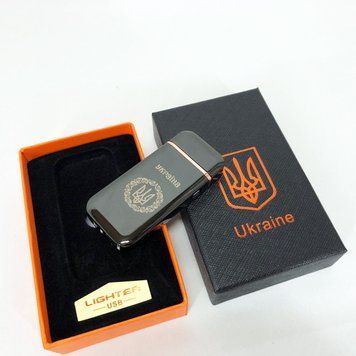 Arc Electric USB Lighter Ukrainian Coat of Arms (battery indicator, flashlight) HL-442, black 079-00006-B photo