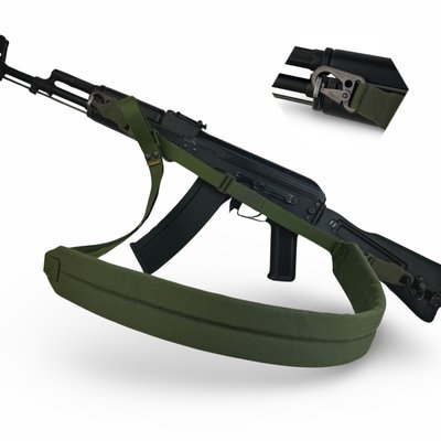 Ремінь збройовий RAGNAROK триточковий з широким наплічником "KRAKEN" carbine Олива RRO3K фото
