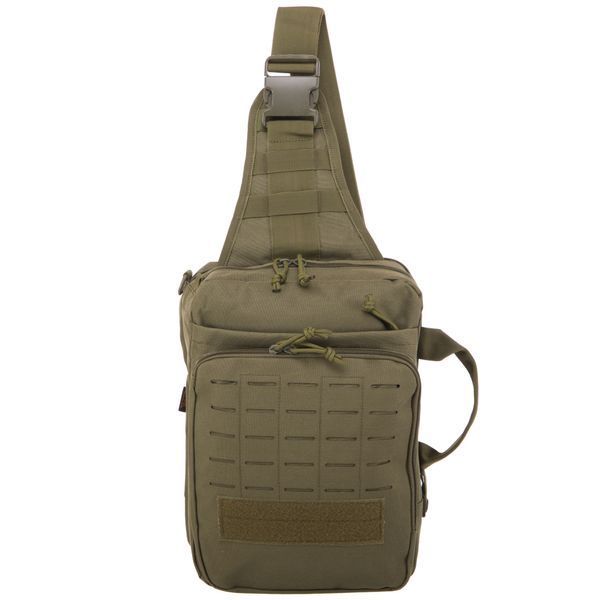 Tactical sling bag with one strap SILVER KNIGHT YF-273 (33&times;23&times;10 cm) 8 L Olive 081-00035-O photo