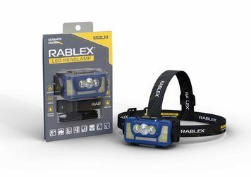 Ліхтар налобний Rablex RB965 &mdash; 3&times;T6 + 4&times;COB, три кольори світла: жовтий, білий, червоний, сенсор, акумулятор, Type‑C 028-00037-BL фото