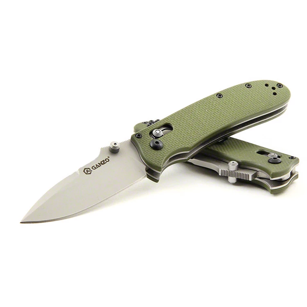 Ніж Ganzo G704: Drop-Point, 440C, G10, Axis Lock Олива 049-00030-B фото