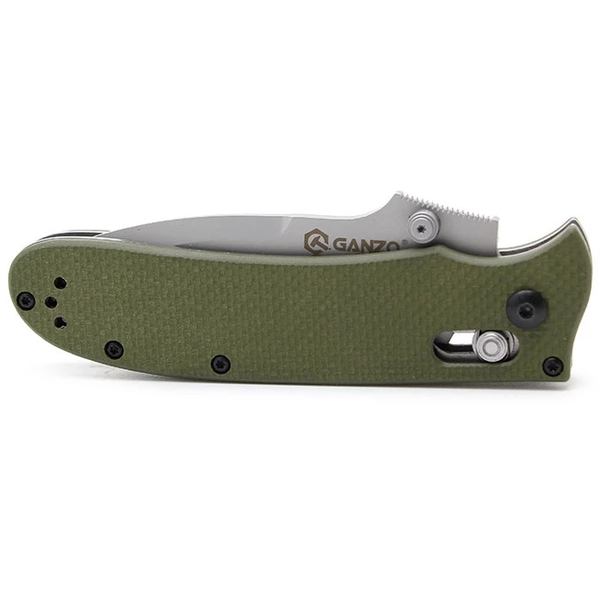 Ніж Ganzo G704: Drop-Point, 440C, G10, Axis Lock Олива 049-00030-B фото