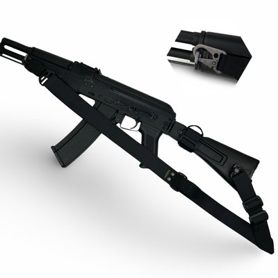 Ремінь збройовий одно/двоточковий з додатковим кріпленням RAGNAROK "TYR" carbine чорний FK-04-3 фото