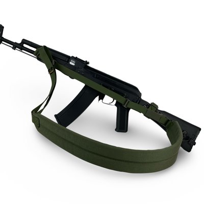 Ремінь збройовий RAGNAROK триточковий з широким наплічником "KRAKEN" sling  Олива RRO3v2 фото