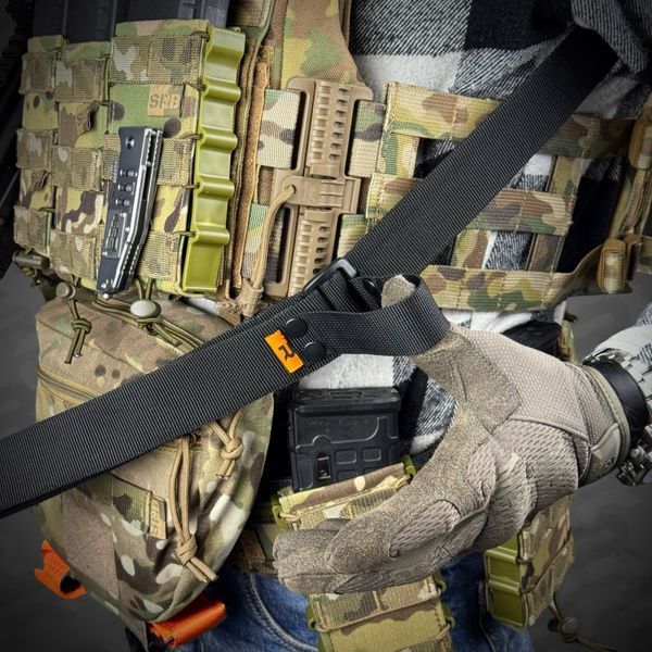 Ремінь збройовий одно/двоточковий з додатковим кріпленням RAGNAROK "TYR" carbine чорний TYR5 фото
