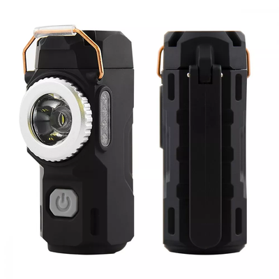 Акумуляторний LED ліхтарик D49 з запальничкою Black 54065 фото