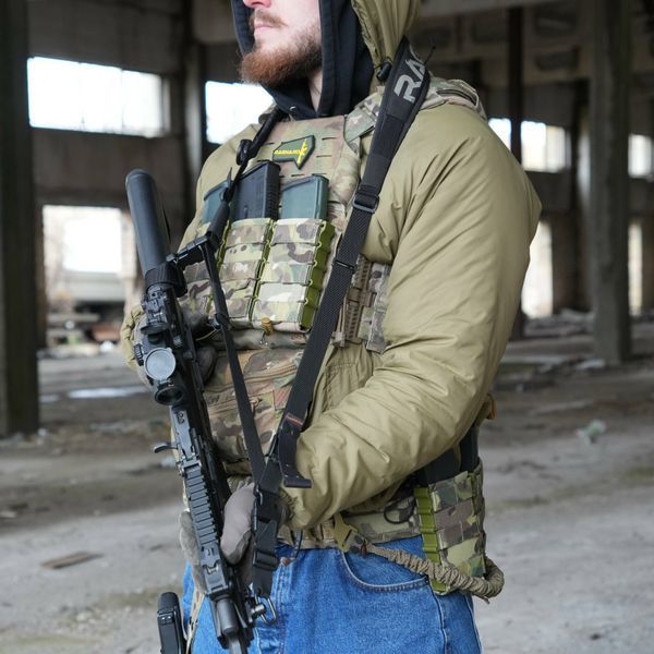 Збройовий ремінь RAGNAROK "KRAKEN" Gen.2 sling (Триточковий) Чорний KRAKEN-G2-SLING-B фото