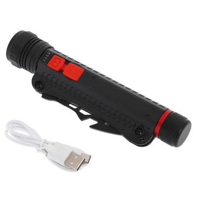 Ліхтарик ручний мультифункціональний світлодіодний з ножем DT-001 фото