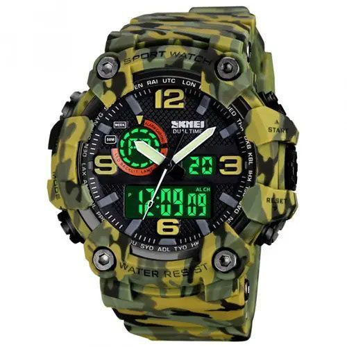 Годинник наручний чоловічий SKMEI 1520CMGN CAMO GREEN 078-00039-М фото