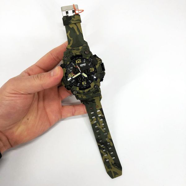 Годинник наручний чоловічий SKMEI 1520CMGN CAMO GREEN 078-00039-М фото